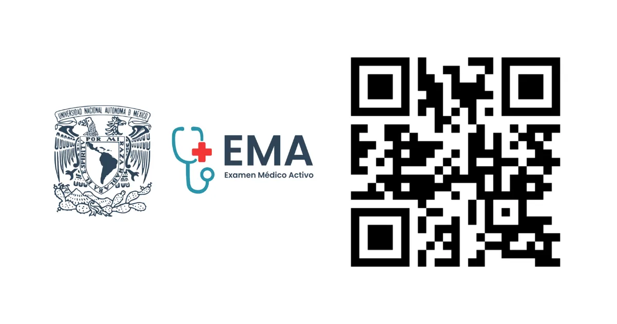 Cartel informativo y código QR de acceso directo al EMA